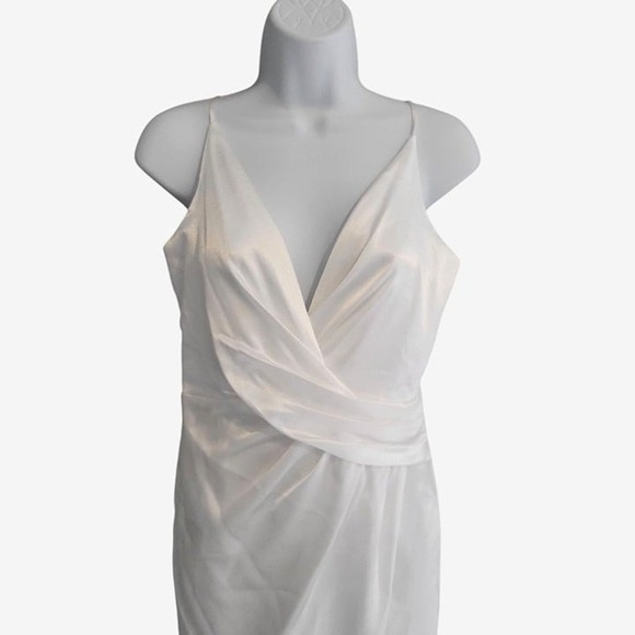 Aidan By Aidan Mattox Surplice  Neckline Slit Gown- US 4 - Picture 5 of 7